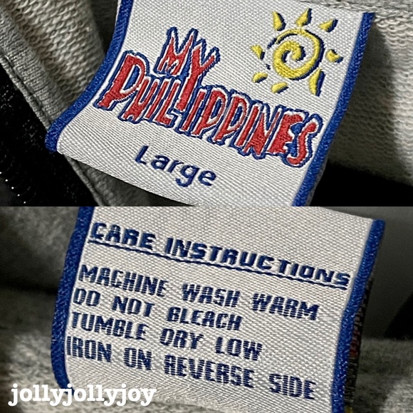 My Philippines Unisex Mixed Fabric Black/Grey Zip-Up Jacket Large - Picture 12 of 12